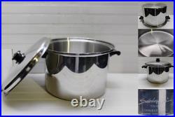 Saladmaster 16 Qt Stockpot T304S Surgical Stainless Dutch Oven Fry Saute Pan Lid