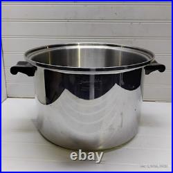 Saladmaster 16 Qt Stockpot T304S Surgical Stainless Dutch Oven Fry Saute Pan Lid