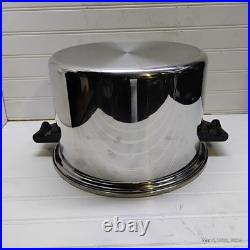 Saladmaster 16 Qt Stockpot T304S Surgical Stainless Dutch Oven Fry Saute Pan Lid