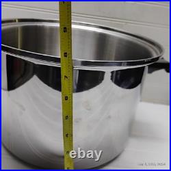 Saladmaster 16 Qt Stockpot T304S Surgical Stainless Dutch Oven Fry Saute Pan Lid
