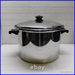 Saladmaster 16 Qt Stockpot T304S Surgical Stainless Dutch Oven Fry Saute Pan Lid