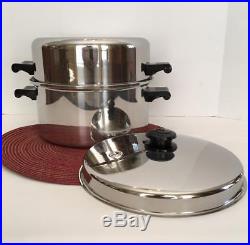 Saladmaster 18-8 Tri Clad Cookware Stock PotDomeSauce & Steamer