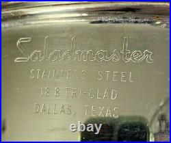 Saladmaster 18-8 Tri Clad Stainless Waterless Stockpot Poacher Pan 18 Pc set USA