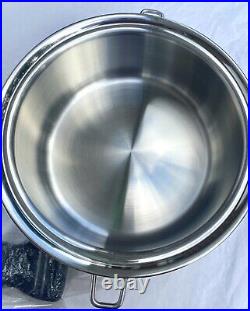 Saladmaster 316Ti 5 Quart Roaster Stock Pot Pan Titanium Stainless Steel