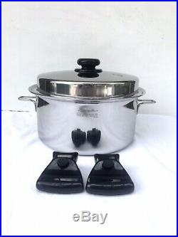Saladmaster 316Ti 7 Quart Stock Pot Titanium Stainless Steel Vapo Lid Soup