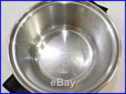 Saladmaster 4qt Mini Stock Pot 5 Ply T304s Stainless Steel Excellent Condition