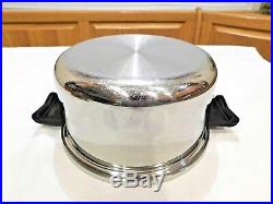 Saladmaster 4qt Mini Stock Pot 5 Ply T304s Stainless Steel Excellent Condition