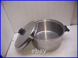 Saladmaster 6.5 Qt T304 Surgical Steel Stock Bean Pot Dutch Oven Saute Pan & Lid