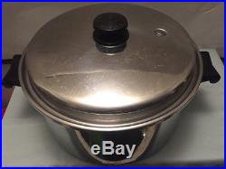 Saladmaster 6 qt Stock Pot with Vented Lid. 18-8 Tri-Clad Stainless Steel