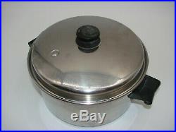 Saladmaster 6qt Stock Pot 18-8 Tri Clad Stainless Steel With Vpr LID Made In USA