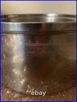 Saladmaster 6qt Stock Pot With Vapo Lid- Model T304s Stainless Steel-usa Made