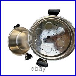 Saladmaster 7 Qt Stock Pot TP304-316 Egg Poacher Double Surgical Stainless Steel