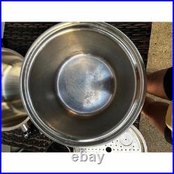 Saladmaster 7 Qt Stock Pot TP304-316 Egg Poacher Double Surgical Stainless Steel