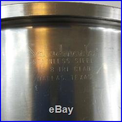 Saladmaster 7qt. 6.9Lt. Stock Pot TriClad 18-8 Stainless steel Preowned