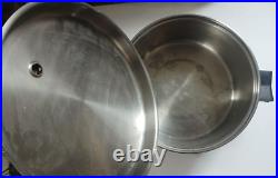 Saladmaster 806 Stock Pot 6 Qt 18-8 Tri-Clad Stainless Steel + 808 Pan