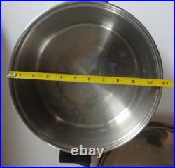 Saladmaster 806 Stock Pot 6 Qt 18-8 Tri-Clad Stainless Steel + 808 Pan