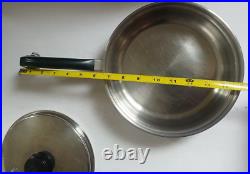 Saladmaster 806 Stock Pot 6 Qt 18-8 Tri-Clad Stainless Steel + 808 Pan