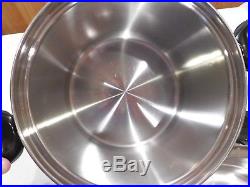 Saladmaster 8 Qt Stock Pot & Steamer T304s Stainless Steel Waterless Cookware