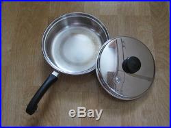 Saladmaster Covered Stock Pot Egg Poacher Cups & Small Skillet Stainless Steel