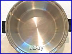 Saladmaster Five Star TP304S Stainless Steel 6 qt quart Pan Stock pot Dome Lid