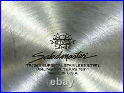 Saladmaster HUGE 16 Quarts Stock Pot Stainless Steel 304 Cookware 16 qt w Lid