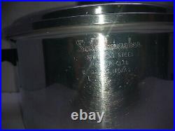 Saladmaster Multi-Ply Stainless 4 Qt Stockpot Dutch Oven Casserole Roaster Lid