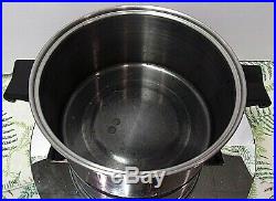 Saladmaster Stainless Steel Tri-clad 6 Quart Stock Pot Kettle Cookware Vapo LID