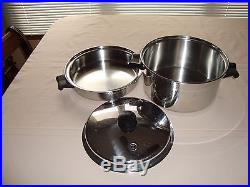 Saladmaster Stock Pot & 11 Inch Skillet Pan With Interchangeable Lid Set of 3