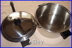 Saladmaster Stock Pot & 11 Inch Skillet Pan With Interchangeable Lid Set of 3