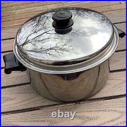 American Kitchen 8 Quart Stainless Steel Stock Pot - Made In USA Dutch Oven With Cover
