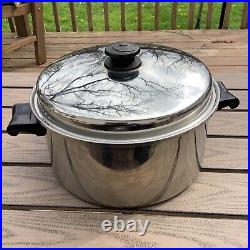 Saladmaster Stock Pot Dutch Oven 6 QT Stainless Steel 18-8 Tri-Clad Pan USA Made