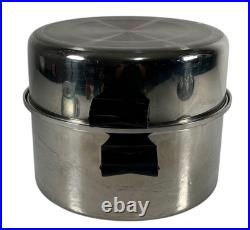 Saladmaster Stock Pot Dutch Oven Dome Egg Poacher 18-8 Tri Clad Stainless USA
