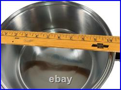 Saladmaster Stock Pot Dutch Oven Dome Egg Poacher 18-8 Tri Clad Stainless USA