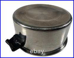 Saladmaster Stock Pot Dutch Oven Dome Egg Poacher 18-8 Tri Clad Stainless USA
