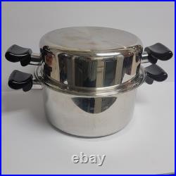 Saladmaster Stockpot 7Qt T304-316 Surgical Stainless Dutch Oven Fryer & Dome Lid