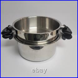 Saladmaster Stockpot 7Qt T304-316 Surgical Stainless Dutch Oven Fryer & Dome Lid