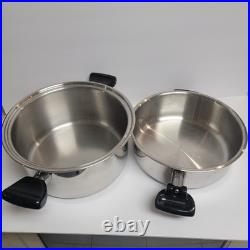 Saladmaster Stockpot 7Qt T304-316 Surgical Stainless Dutch Oven Fryer & Dome Lid