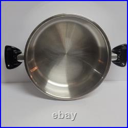 Saladmaster Stockpot 7Qt T304-316 Surgical Stainless Dutch Oven Fryer & Dome Lid