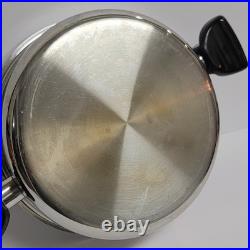 Saladmaster Stockpot 7Qt T304-316 Surgical Stainless Dutch Oven Fryer & Dome Lid