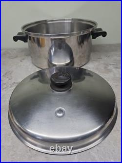 Saladmaster Stockpot 7 Qt Surgical T304 Stainless Dutch Oven Fry Saute Pan & Lid