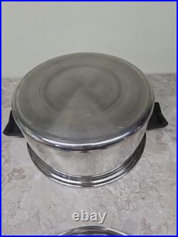 Saladmaster Stockpot 7 Qt Surgical T304 Stainless Dutch Oven Fry Saute Pan & Lid