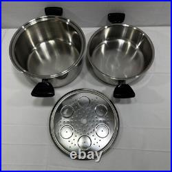 Saladmaster System 7 TP304-316 Surgical Stainless 7 Qt Stock Pot with Dome, Insert