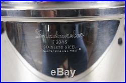 Saladmaster T304S 10 Qt Roaster Stock Pot & Vapo Lid Stainless Cookware Made USA