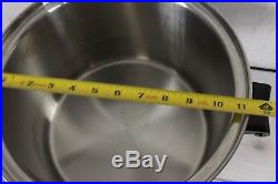 Saladmaster T304S 10 Qt Roaster Stock Pot & Vapo Lid Stainless Cookware Made USA
