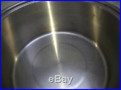 Saladmaster T304S Surgical Stainless 6.5 Qt Stock Bean Pot Pan Dutch Oven & Lid