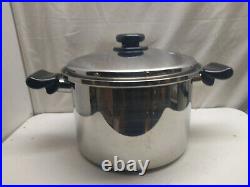 Saladmaster T304S Surgical Stainless 8 Qt Stockpot Dutch Oven Roasting Pan Lid