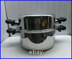Saladmaster T304-316 Surgical Stainless 7 Qt Stockpot Dutch Oven Fryer Dome Lid