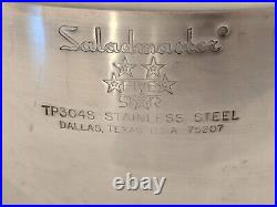 Saladmaster TP304S Cookware 5 Star 6 Quart Stainless Steel StockPot WithVapo Lid