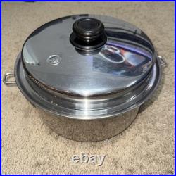 Saladmaster Titanium 7 Quart (6.6 LITER) Stockpot 316Ti Stainless Steel MADE USA