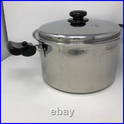 Saladmaster Titanium Stainless Steel 10 Quart Roaster Stock Pot Cover Handles